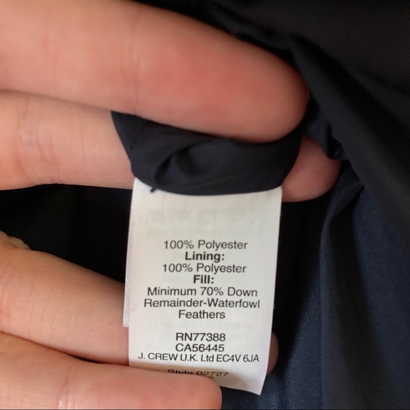 Navy and white striped down vest - Picture 5 of 5